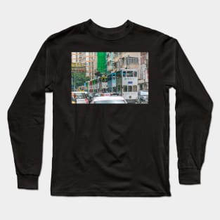 Ding Ding- Hong Kong Tram, Trolley Bus Long Sleeve T-Shirt